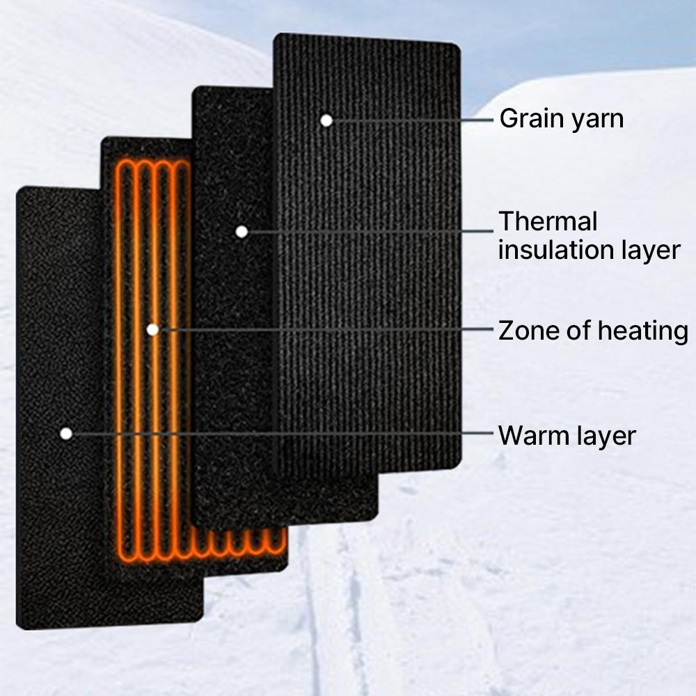 Elektrisch beheizte Socken 2*5000mAh Wiederaufladbare Batteriebetriebene Fußwärmer mit 3 Temperaturen APP-Steuerung Kniehoch