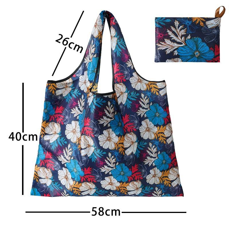 Borsa della spesa pieghevole Borsa della spesa da viaggio riutilizzabile Borsa ecologica con una spalla per viaggio Borsa tote con stampa di cactus dei cartoni animati