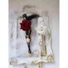 Ventaglio Pieghevole Lolita Rosa e Piume Nero e Bianco Stile Lolita Europeo Vintage Goffrato Stampato a Oro Ventaglio per Matrimonio Festa del Tè