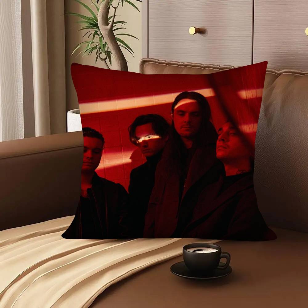 1Pc Rock Band B-Bad O-Omens Pillow Case Fashion Square Pillowcase Bedroom Sofa Room Ins Decoration Leisure