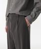 MUSINSA STANDARD One-Tuck Loose Tapered Hidden Banding Slacks [Gunmetal]