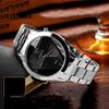 Elegant Triangle Dial Watch Hollow Design Fashionable Steel Band And Glass Surface