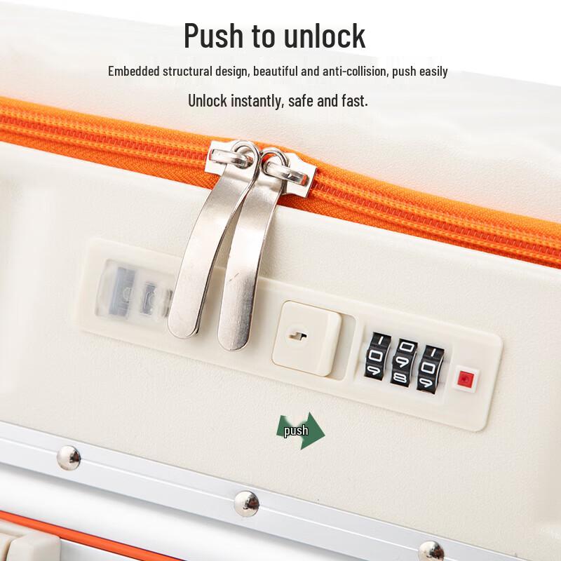 SHERIDAN Front-Opening Aluminum Frame Trolley Suitcase