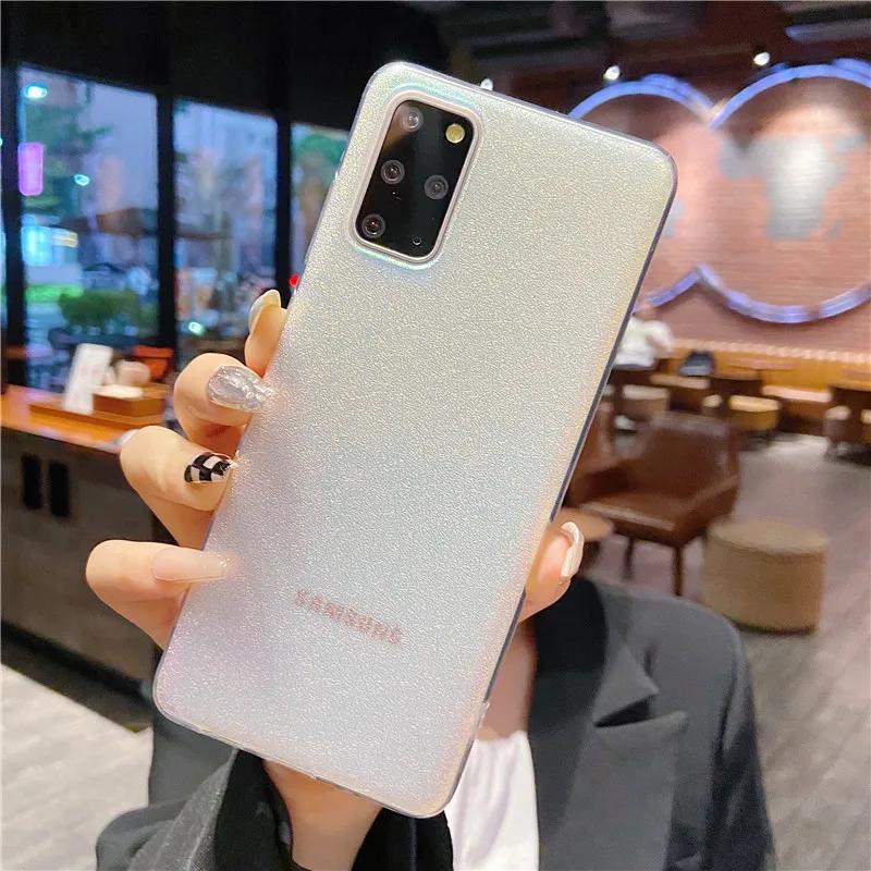 Bling Laser Phone Case For Samsung Galaxy S25 S24 S23 S22 S21 S20 FE Note 10 Plus 20 Ultra Hard PC Glitter Back Cover