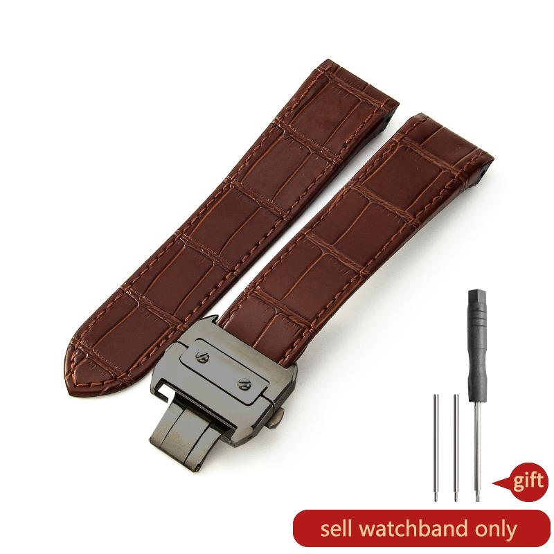 Genuine Leather Watch Strap for Cartier Sandoz Santos 100 Watch Band Soft Comfortable Watchband Accessories 20 23mm Wristband