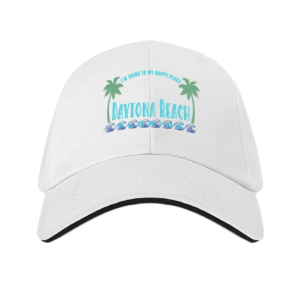 Daytona Beach Florida Happy Place Baseball Cap Hip Hop Cosplay Streetwear Mens Womens