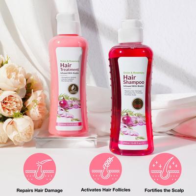 Conjunto Shampoo Biotina Nutritivo Cabelo Couro Cabeludo Cuidado e Limpeza Cabelo Brilhoso Cuidado Capilar Diário 250ml