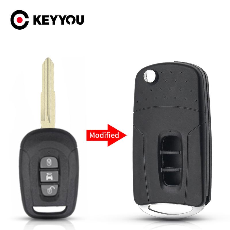 KEYYOU Modified Remote Key Shell Fob For Chevrolet Captiva Opel Antara 3 Buttons 2006 - 2010 Flip Key Uncut New Arrivel Case