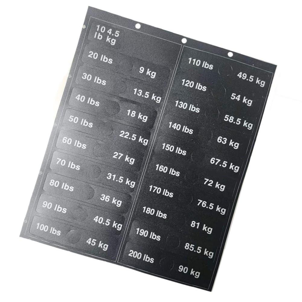 Gym-Weight Stickers Weight-Stickers Fitness Equipment Gym Number Stickers