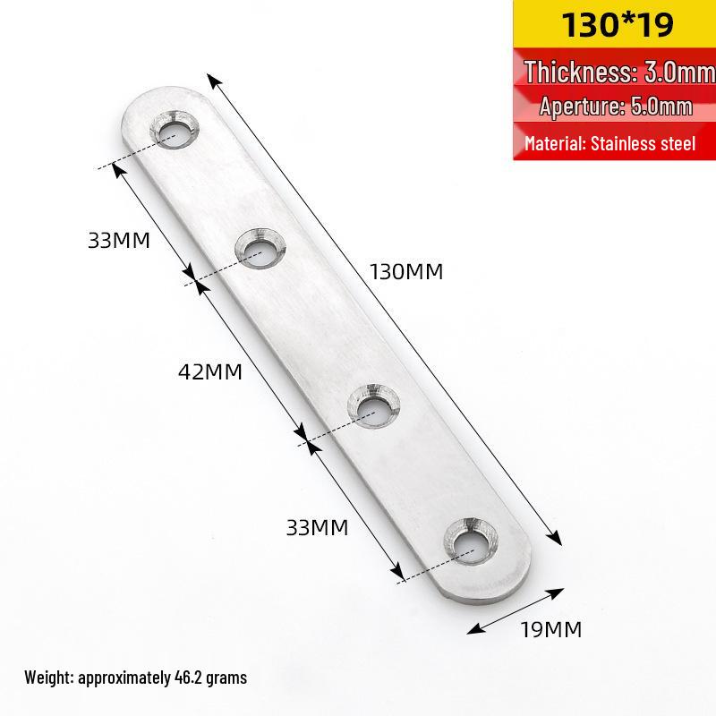 Stainless Steel 90° L-Shaped Right Angle Corner Bracket Connector