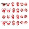 Indoor Holiday Party Wall Decorations 12/24/36 Pcs Candy Christmas Tree Decorations, Lollipop Picks for Tree, Red Country Style Fireplace Hanging