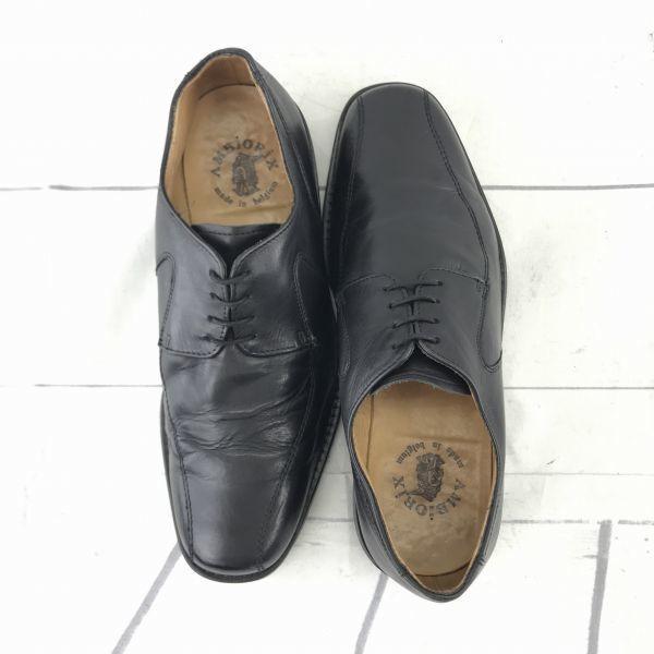 Ambiorix Belgium Vintage Leather Swirl Moc 42 26 Czarne buty wizytowe biznesowe(UŻYWANY)