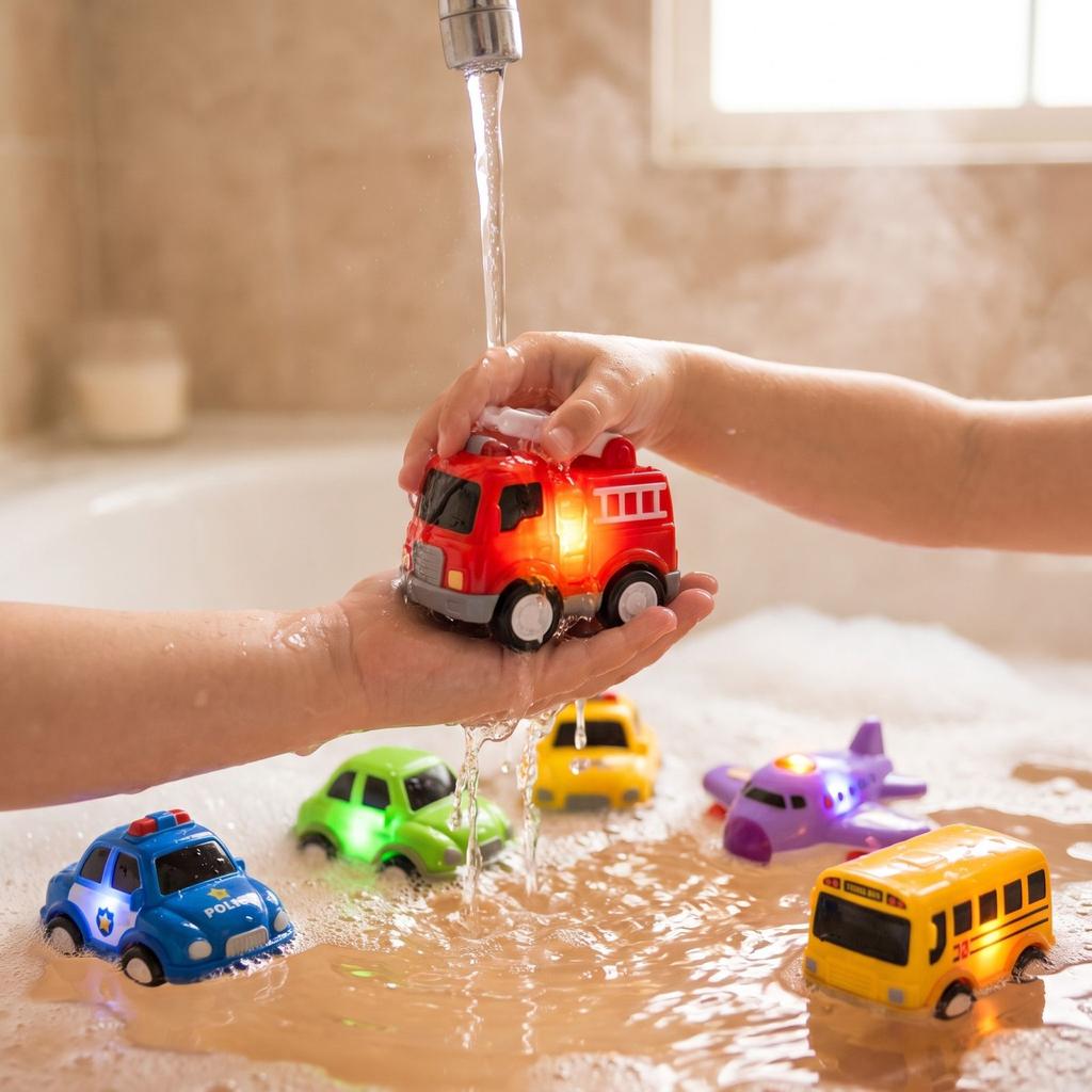 Car Vehicle Play Toy Set for Kids, Bath and Pool Toys for Toddlers