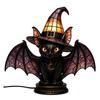 Hexenhut Tischlampe Halloween-Thema Tischlampe Hut LED Nachtlicht Handgefertigt Buntglas Acryl Tischlampe für Innen Schlafzimmer