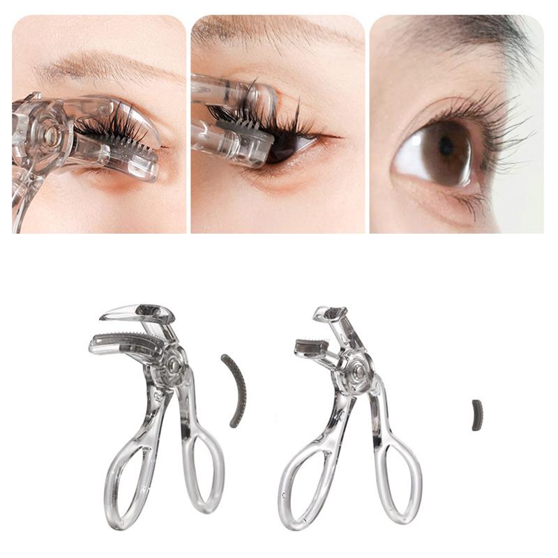 Wide-Angle Partial Eyelash Curler Portable One-Clip Curling Comb Tooth Lashes Curler Easy To Operate Styling Enlarge Eyes Tool