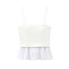 Spring/Summer Color Block Floral Poplin Camisole for Women - Sweet & Stylish