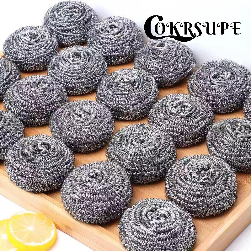 COKRSUPE 30-Pack Durable Steel Wool Scrubber