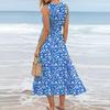 Women's Printed Camisole Sleeveless Comfortable Beach Vacation Dress