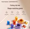 Magnetic Wooden Bee Set: 3-in-1 Educational Toy for Children's Shape Recognition and Building Skills