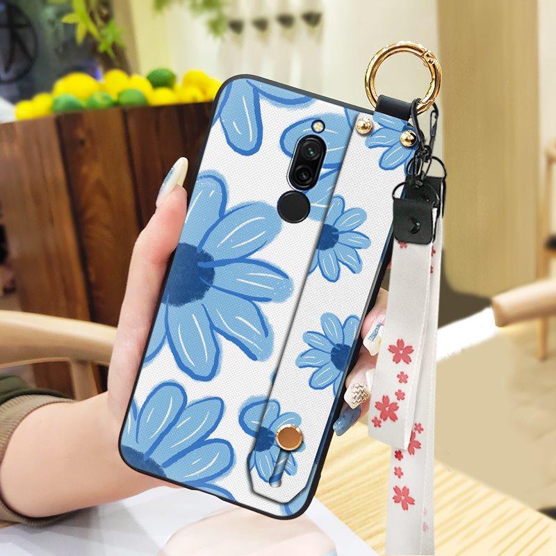 Soft case Lanyard Phone Case For Xiaomi Redmi 8 Ring Anti-dust Wristband Fashion Design Phone Holder Protective Silicone