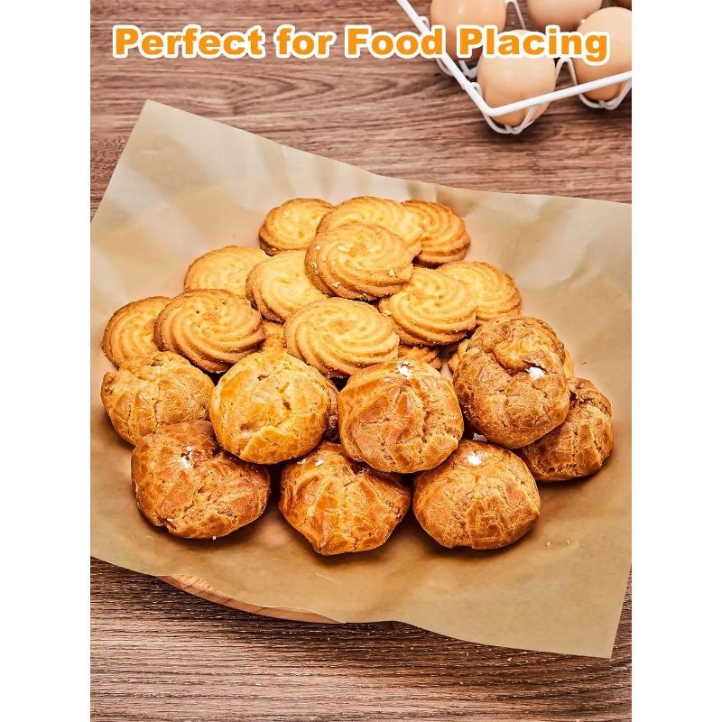 200 PCS Parchment Paper Precut Baking Sheets , Oil-Resistant, High-Temperature Baking Paper for Cooking, Roasting, and Food Prep