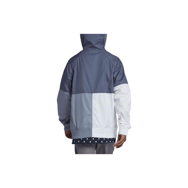 Nike Sportswear Windrunner Logo Print Color Block Hooded Casual Jacket Kids jackets Radiant-Blue 939558-491