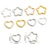 50pcs/lot Gold Silver Plated Heart Star Jump Rings Twisted Split Rings Spacer Connectors For Jewelry Making Making Supplies