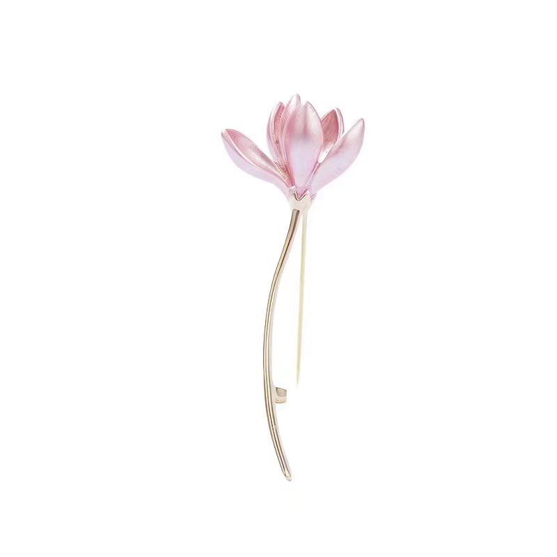 Matte Gold Pearl Wheat Ear Corsage Brooch for Women - High-End Versatile Pin with Anti-Exposure Design