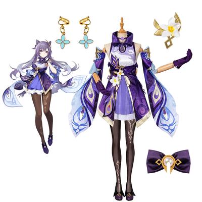  Keqing – ensemble complet de chaussures de Costume de Cosplay, robe Sexy pour scène, performance d'halloween