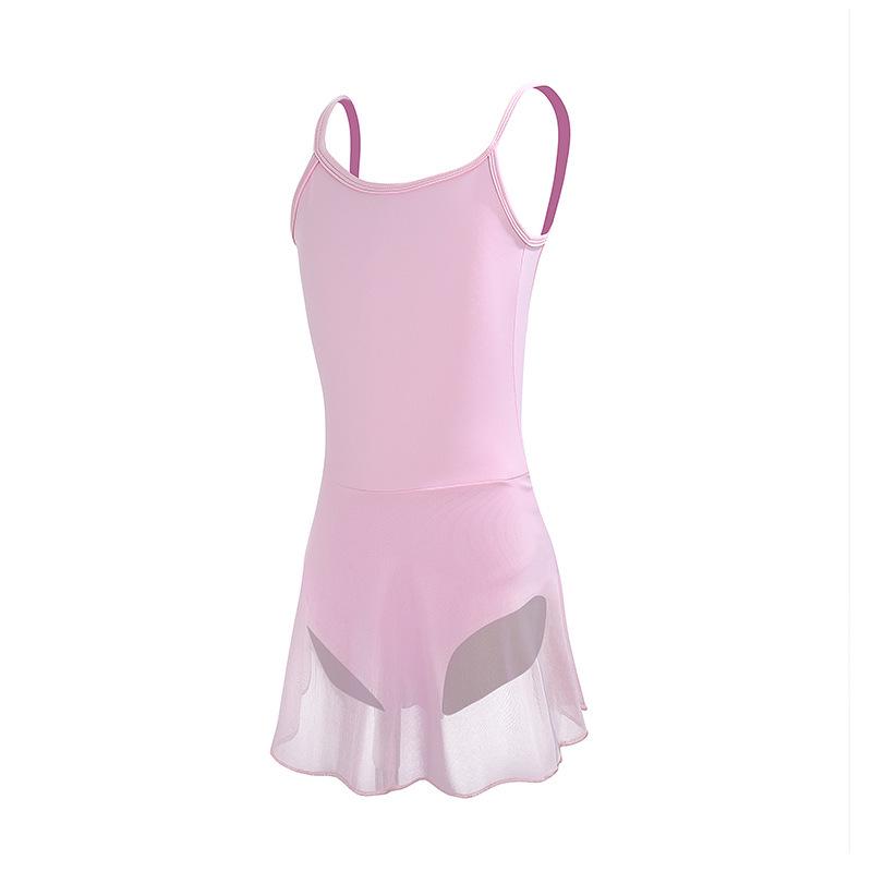 Girls Summer Ballet Dancewear: Toddler One-Piece with Skirt for Practice and Exam 100 (80-90cm)