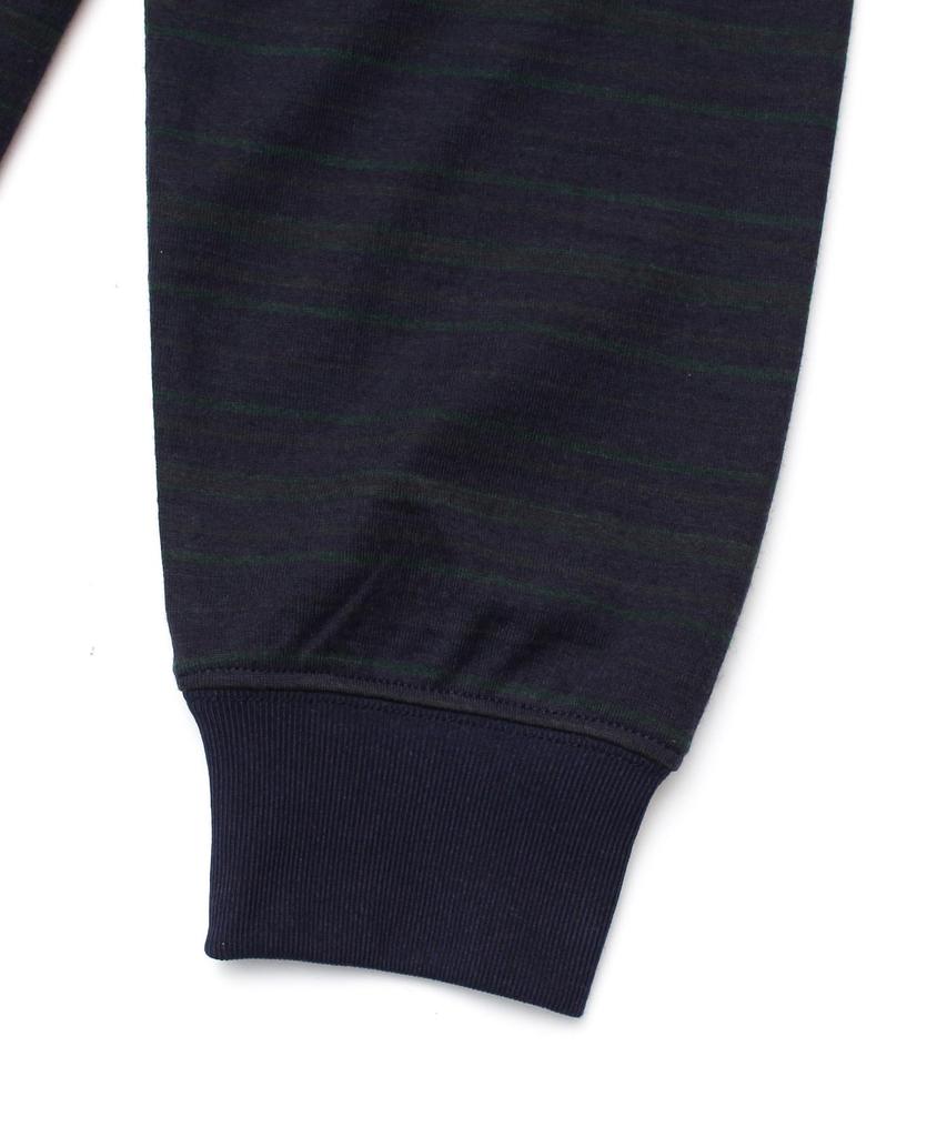 Snow Peak Hybrid Wool Mesh Stripe Cut and Long Sleeve and Sizes L/S T-Shirt SW-25AU014, Sew, T-Shirt, Men's Women's, Blue, BD-XL