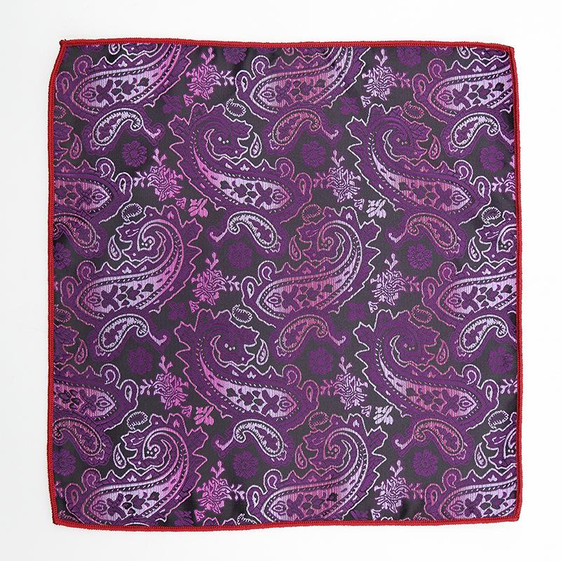 Square Scarf Suit Pocket Towel Wedding Groom Best Man Red Embroidery Business Square Scarf Pocket Towel