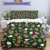 3pcs Christmas Cookies & Snowmen Holiday Comforter Set with One Quilt Cover and Two Pillowcases,Festive Decor for Bedroom and Guest Room