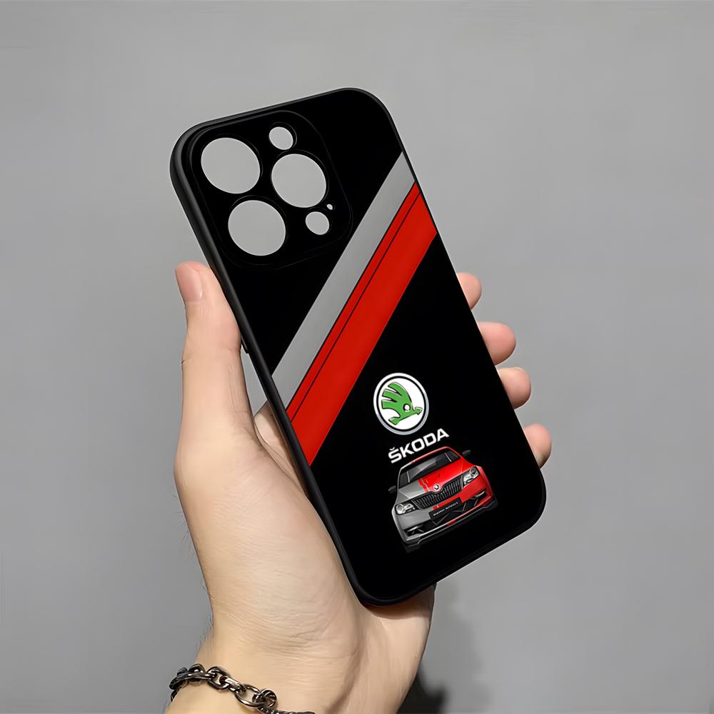 Super Car Design-Skoda Phone Case For 16 Pro Max Iphone 15 14 Pro Max 13pro 11 X Xs Xr 8 7Plus Silicone Cover