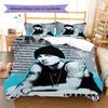 Eminem Pattern Bedding,Quilt Set Quilt Cover Pillowcase Home Birthday Gift(1 * Duvet Cover + 2 * Pillowcase, Without Core)