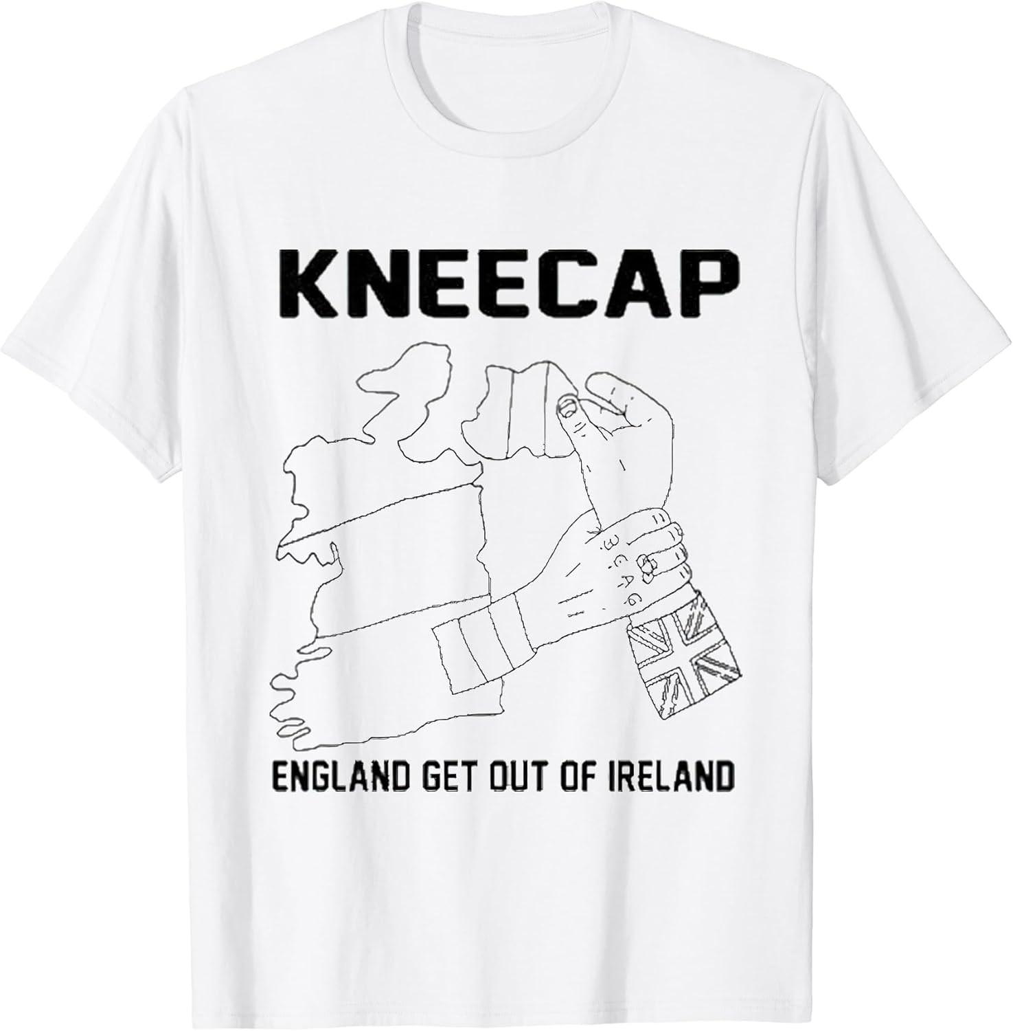 Kneecap England: Get Out Of Ireland Political Cotton Tee - MADE IN USA L