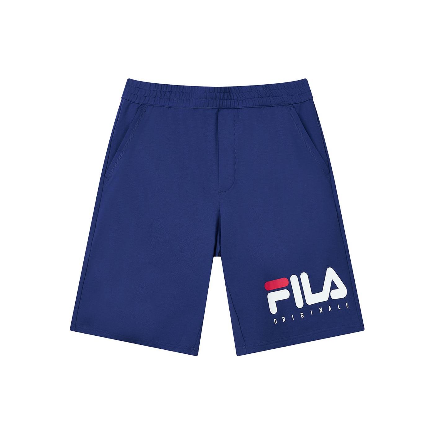 

FILA Logo Print Elastic Straight Casual Shorts Men shorts Purple Blue F11M128670F-DB M