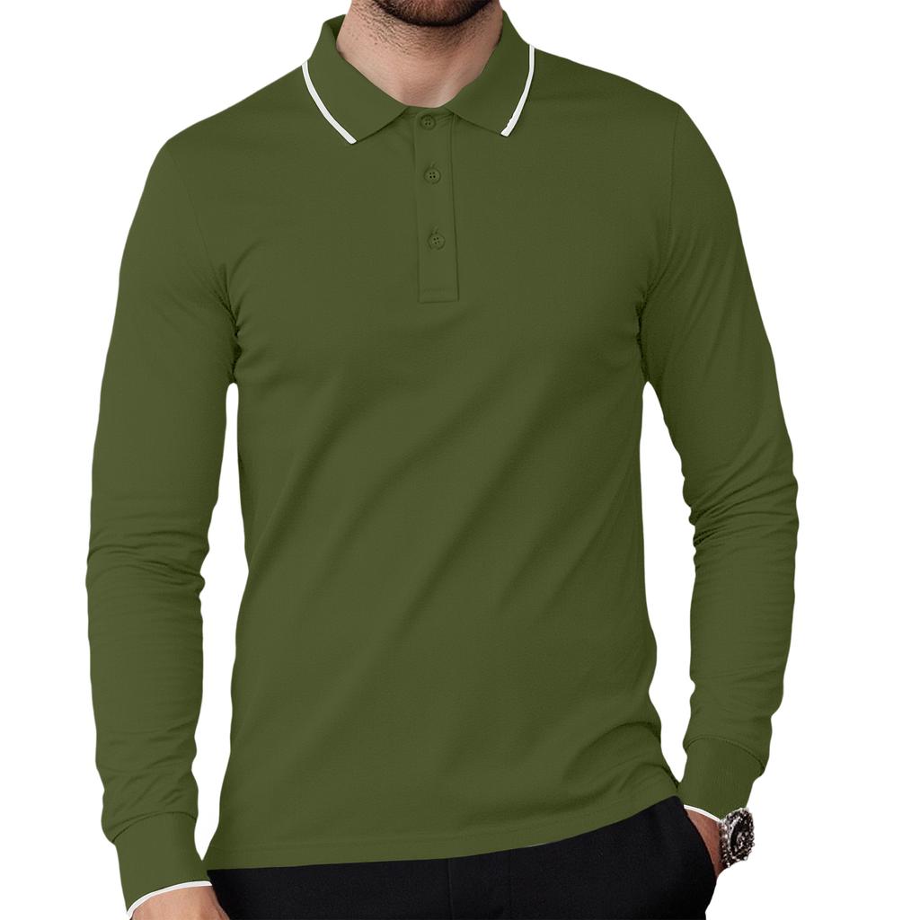 Men's Long Sleeve  Shirt Turn-Down Collar Shirt  Fit  Shirt