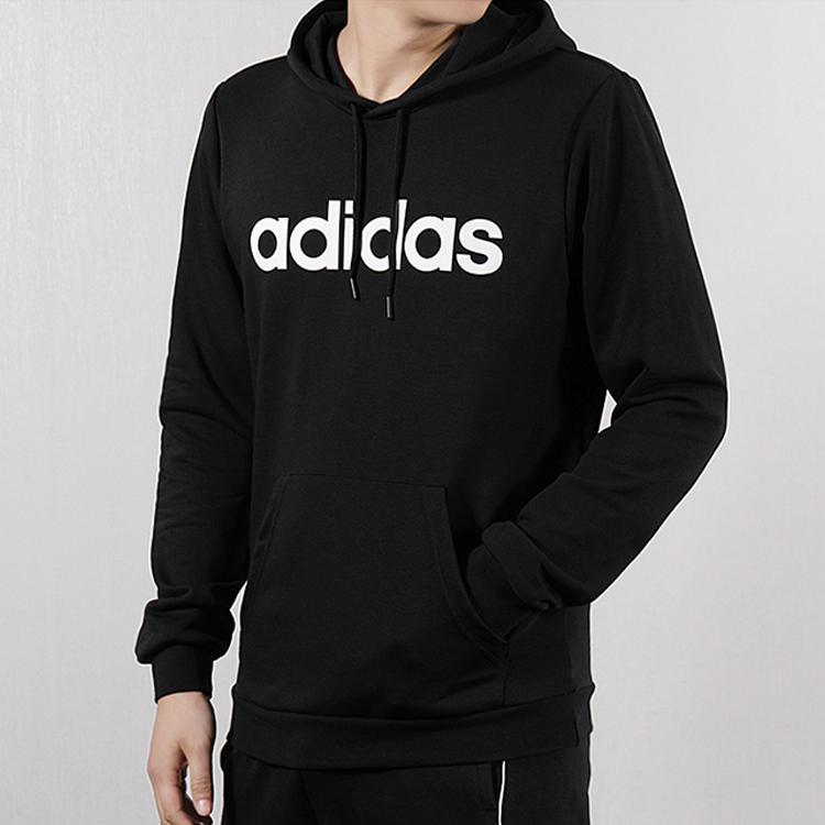 Adidas Sports Hoodie Men Tops Black DW8022