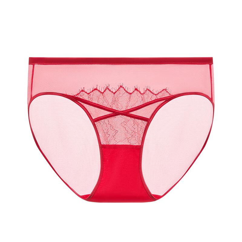 Maniform Women's Sexy Lace Breathable Mid-Low Waist Briefs