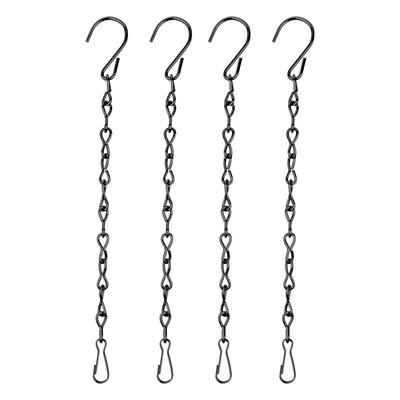 ABMH-Hängepflanzenkette, Schwarze Kette zum Aufhängen von Vogelfutterspendern, Pflanzgefäßen, Laternen, Körben, Werbetafeln, Windspielen, Ornamenten