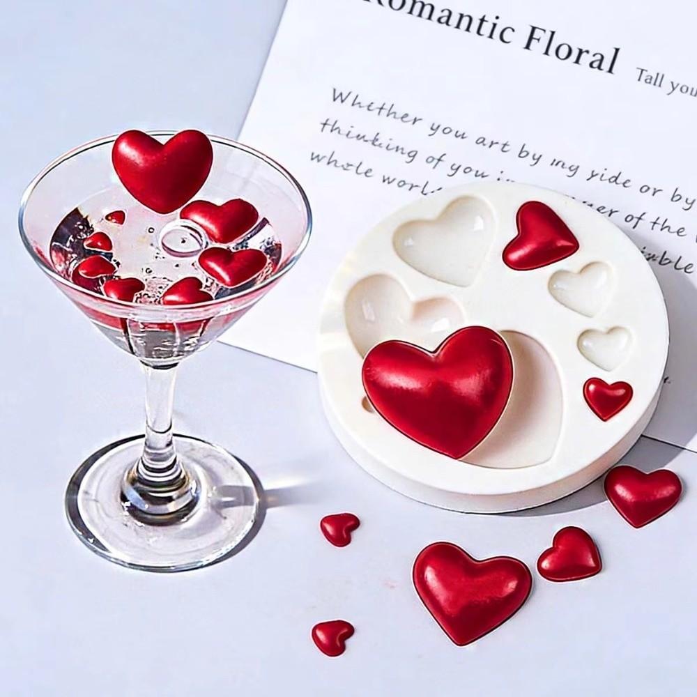 Cake Topper Mold 8 Cavity Silicone Mold Silicone Anti Stick Heart Mold Easy Demold Soft Fondant Mold Fondant Decoration