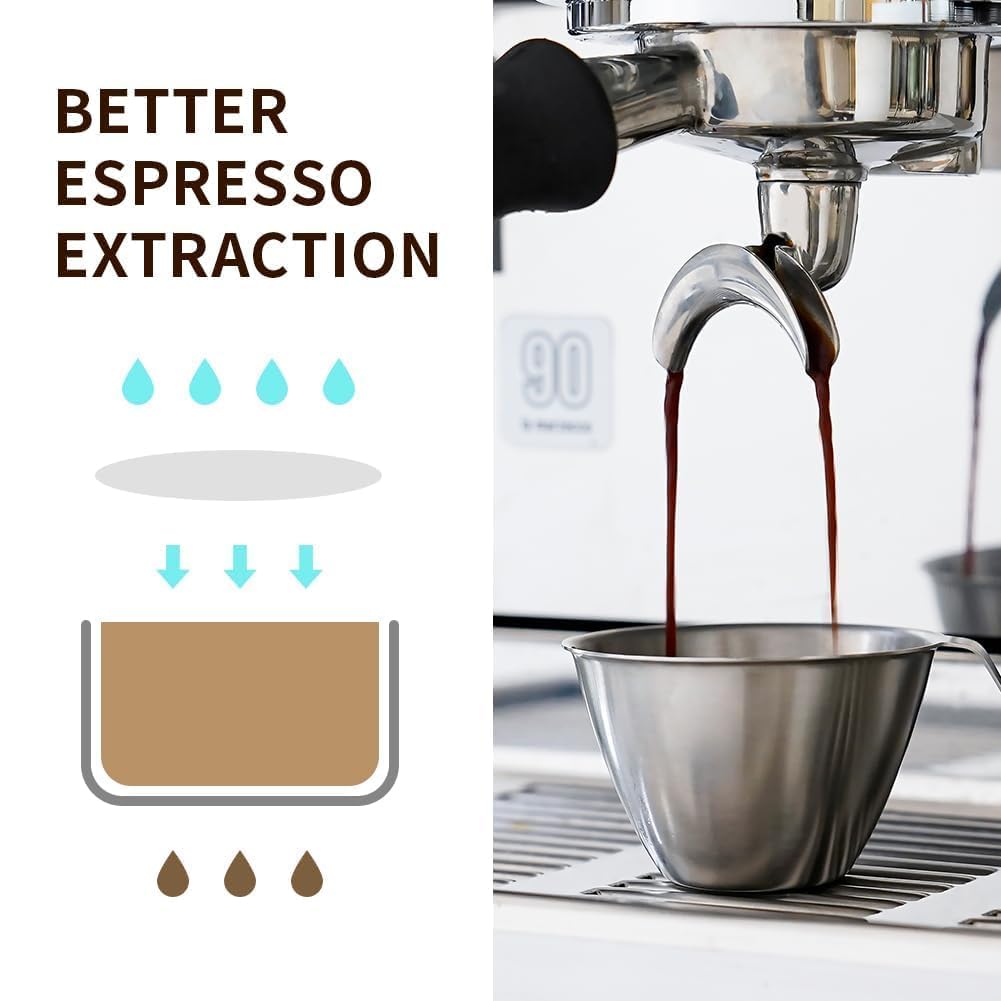 Watchget Coffee Paper Filter Round Espresso Pack Screen Replacement Paper 58mm Disposable Coffee Espresso Maker Compatible with Moka Pot 5 Packs of