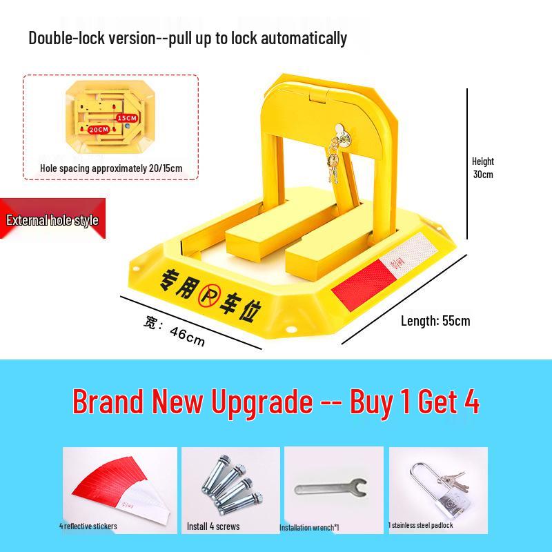 Thickened Manual Parking Spot Floor Lock - Anti-Occupation Barrier