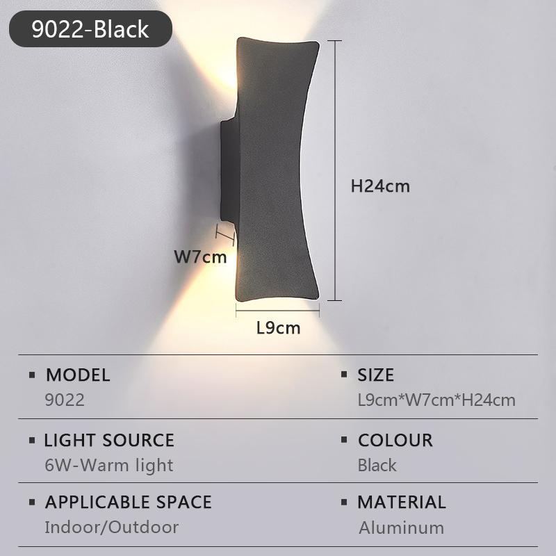 

Indoor Outdoor LED Wall Lamp IP65 Waterproof Lights White/black Aluminum Home Lights Porch Garden Decorative Lights AC85-265V