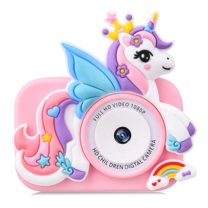 New Style Kids' HD Unicorn Digital Camera with Front & Rear Dual Lenses - Mini Cartoon Video Recorder, Ideal Baby Gift