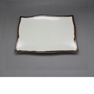 Wutuo Commercial Imitation Porcelain Rectangular Wavy Dish