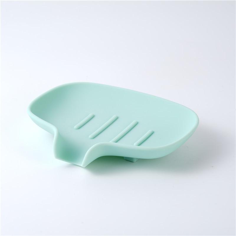 Diverter Silicone Soap Box Holder Travel Creative Home Bathroom No-Drill Water-Drain Soap Box