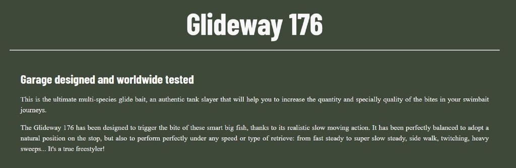 Glideway 176 Swimbait Floating Lure SupernaturalV2 (3562)