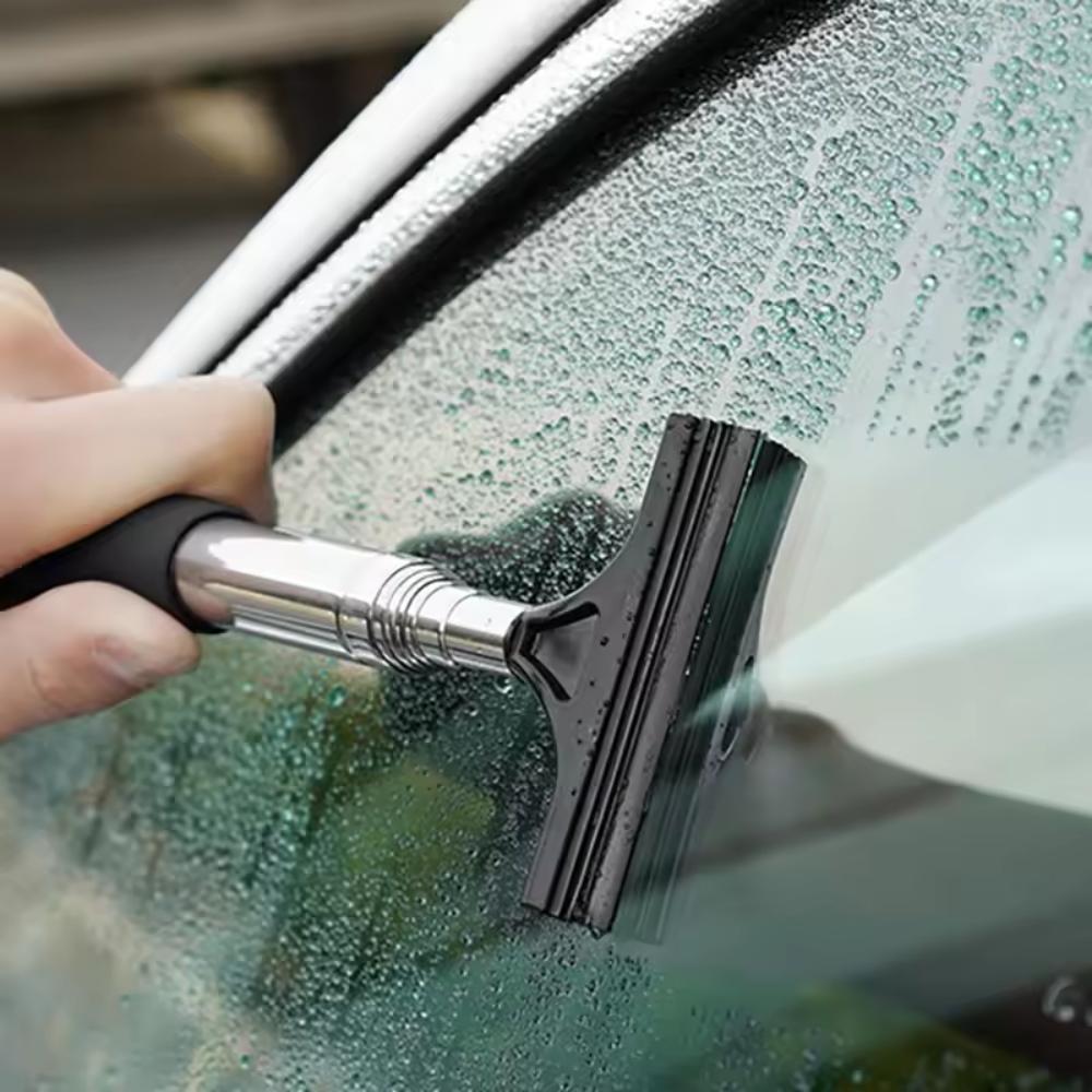 Car Telescopic Rearview Mirror Squeegee Portable Rainy Side Wiper Car Tool Glass Cleaning Handheld Mirror Window